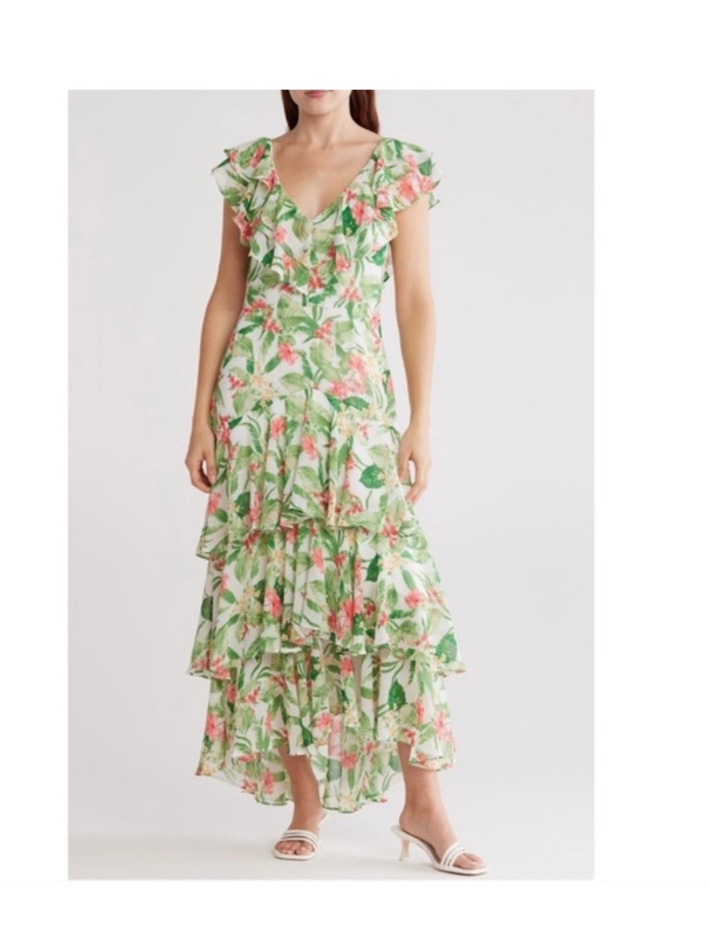 WAYF Chelsea Tiered Ruffle Maxi Dress
